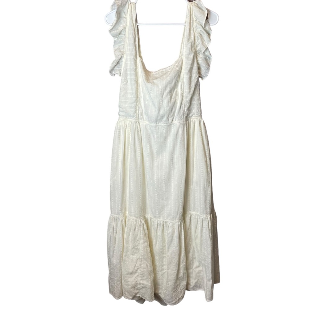 Madewell Ruffle-Strap Tiered Midi Dress Size XL NF850